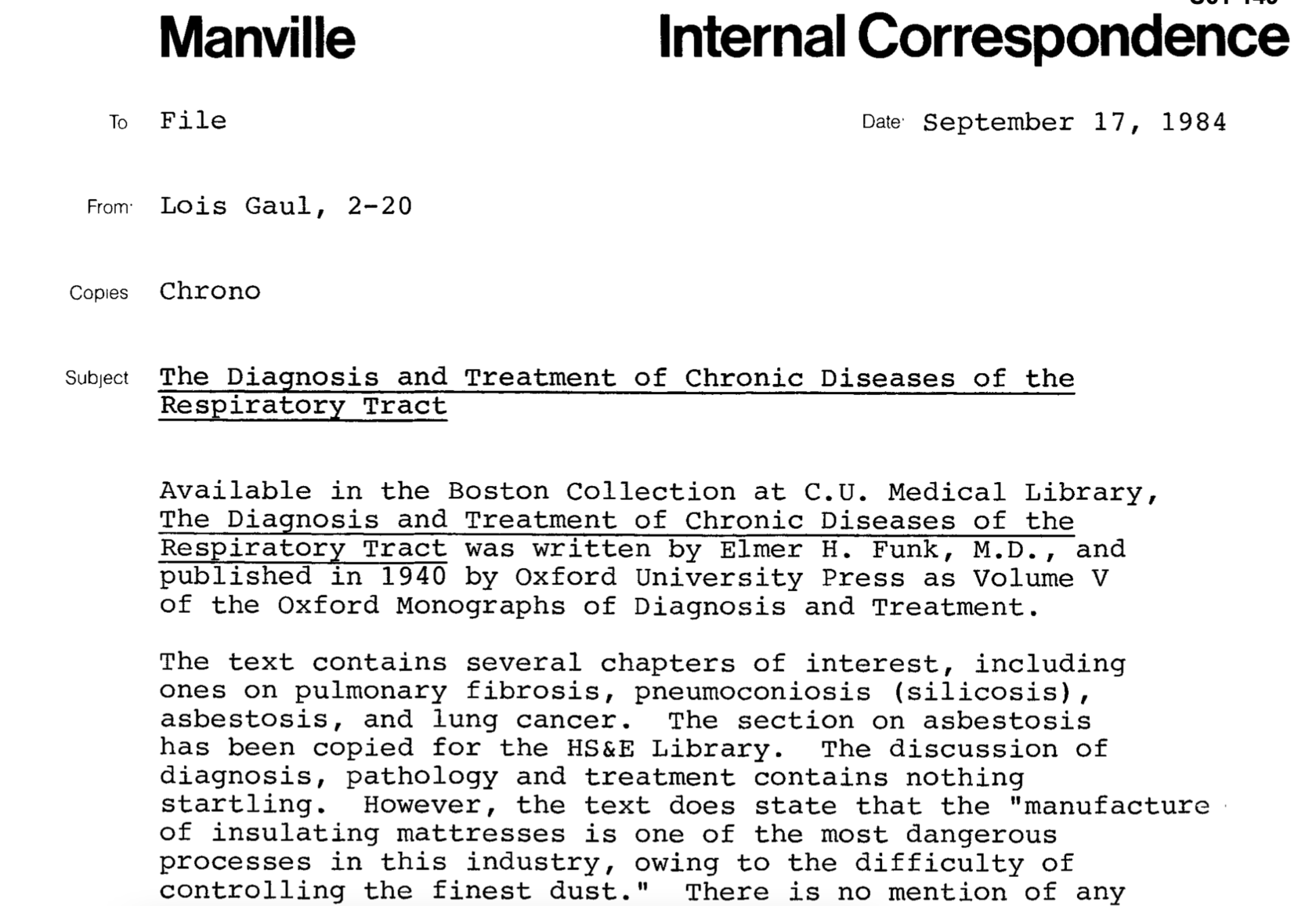 JM Letter Treatment of Cancer Book TheDiagnosisandTreatmentofChronicDiseasesoftheRespiratoryTract